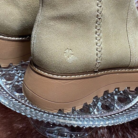 Lucky Brand Suede Ankle Boots | Tan Chunky Sole | Size 6.5 | MSRP $139 - Picture 9 of 10